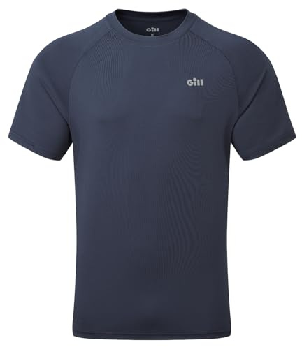 Gill Mens Pursuit Short Sleeve Top - 50+ UPF Sun Protection, Quick Drying & Wicking (Navy, XL)