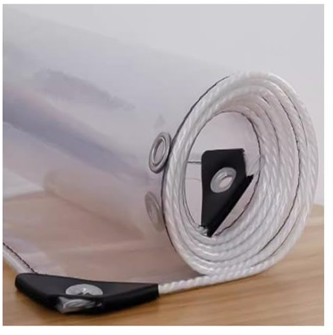 ZHZHXR Bache de Protection Exterieur Transparente, Bâche Imperméable en PVC Résistant Aux Intempéries Bache Transparente pour Serre Jardin Pergola (3x4m)