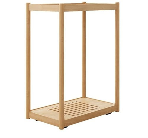 CPU Halterung 2-stufiger PC-Tower-Ständer, mobiler CPU-Ständerhalter mit unsichtbaren Rollen, rollender PC-Gehäuse-Bodenständer aus Holz, passend for die meisten PC-Gehäuse PC Halterung(Natural,Large)
