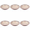 Villa d'Este Home Tivoli Set 6 piatti fondi beige in gres, bordo marrone, Bretagne Terra