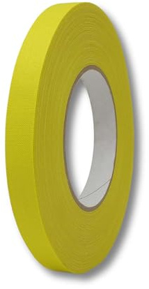 gws Rohgewebe Gewebeband 21541 – 50m x 15mm, gelb – Vielseitiges Gewebeband für Sicherheitsmarkierungen, Kabelbündelungen und Outdoor-Einsätze – stark haftend, langlebig, flexibel, ideal für Handwerk