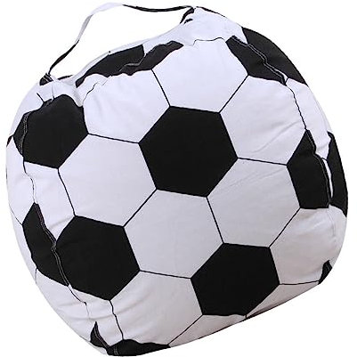 Alipis Kids Stuffable Bean Bag Football Aufbewahrungstasche Fußball-design Spielzeug-organizer Für Sitzsack Für Spielzimmer Und Schlafzimmer