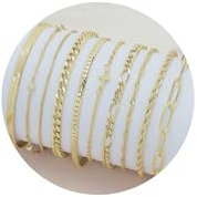 GUJOXILA 10pcs Armband Damen Edelstahl Gold Armbänder Set Verstellbare Damen Schmuck Twist Figaro Kreuz Armband Gold Kettenarmbänder Charm für Damen Frauen