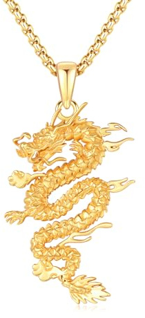 ZIPPICE Drachen Kette 925 Sterling Silber Halskette Damen Herren Drachen Anhänger vergoldet Oxidiertes Silber Halskette Geschenke für Männer Mädchen