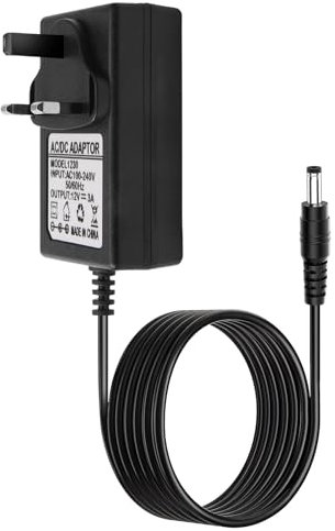 12V 3A Power Adapter UK Plug AC 100-240V to DC 12V Supply with 5.5mm x 2.1mm Connector for LED Strip Lights CCTV Cameras Routers LCD Monitors & Home Devices ont power cable