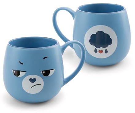Tasse Glücksbärchis Brummbärchi 400ml 8x9cm - blau - Hochwertige Porzellan-Tasse, liebevoll gestaltet, niedliches Accessoire für Küche, Büro & Zuhause – süßes Geschenk für Lieblingsmenschen | 62825