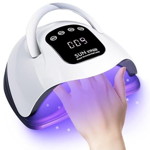 TUKEFEV 320W UV Nail Lamp LED Gel Nail Dryer with 72 Pack Lamp Beads 4 Timers Sensor Ideal for Home Salon Fast Technology for Perfect Nail Tools Portable Curing Lamps