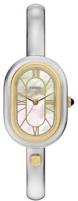 Fossil Sloan Uhr für Damen, Quarz-Dreizeigerwerk mit Edelstahlarmband