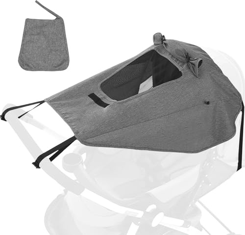 Universal Kinderwagen Sonnensegel,mit UV Schutz 50+ und Wasserdicht | Verstellbarer Kinderwagen Sonnenschutz,Verstellbar Sonnenschutz für Buggy