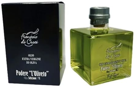 6 x 200 ml - Podere “L’Oliveto” - Olio Extravergine di Oliva - Prodotto Tipico Toscano - Bottiglia da 200ml - Frantoio di Croci