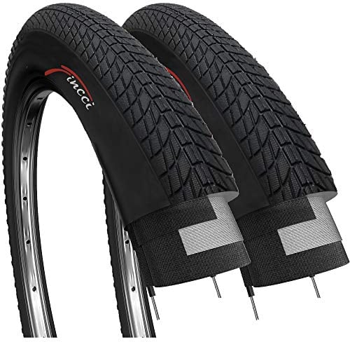 Fincci Fahrradreifen 20 x 1.75 Zoll – Paar BMX-FaltReifen 20 Zoll 27 TPI - Faltbare Fahrradmantel 47-406 für Kinder, Jugendliche und Erwachsene für BMX-, Straßen-, City- E-Bikes – 2er Pack