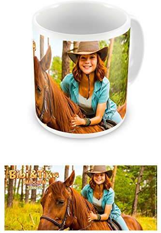 empireposter Bibi & Tina - Cowgirl Tina - Keramik Tasse Ø8,5 H9,5 cm + 1 Lizenz Keramik Tasse - Größe Ø8,5 H9,5 cm