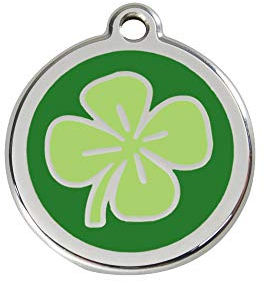 Red Dingo Hundemarke Kleeblatt inklusive Gravur (S)