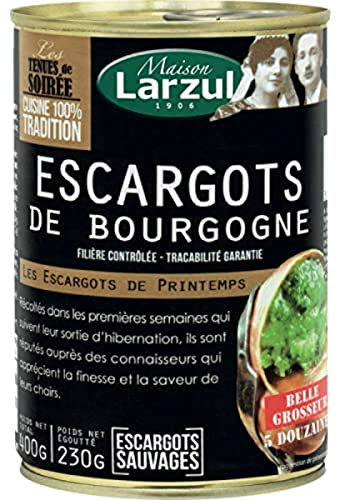 Escargots de bourgogne de printemps belle grosseur 5 dz, 400 g, Boîte