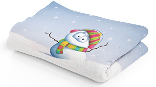 PICANOVA – Snowman 200x150cm – Extraweiche Kinder Decke, 525g/qm – Absolute Premiumqualität Aus Hautfreundlichem Plüsch – Unschlagbar Weich Und Gemütlich – Design Von TooshToosh