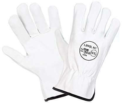 LEVEL-SC 12 Paar Ziegenleder Montagehandschuhe Arbeitshandschuhe Schutzhandschuhe Gr.10(DRIVER-12) Gr. 10 (L)