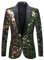 PYJTRL Uomini Moda Viola Colorato Velluto Lustrini Blazer (XS, Green)