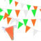 MIAHART St. Patrick's Day 21 Wimpel Irish 7M Green,Weiße & orange Bunting Dekoration Irisches Dreieck Bunting Flagge für St. Patrick's Day Party Feiern hängende Dekorationen