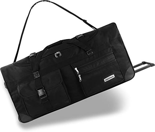 normani XXL Reisetasche mit Trolleyfunktion robust 80, 100, 120 oder 150 Liter - mit bis zu 3 Rollen und 3 Verstärkungsstreben - Robust wasserabweisend reißfest leicht zu reinigen Größe 150 Liter