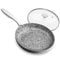 MICHELANGELO Frying Pan with Lid 28cm, Non Stick Fry Pan, Granite Frying Pans with Stone-Derived Coating, Stone Skillet for Induction, Oven Safe