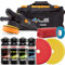 detailmate Poliermaschinen - Politur Set - Liquid Elements T2000 V3 Exzenter Maschine, 125mm Scheibe - Sonax polieren- Poliermaschinen Set (Premium - 1L)