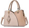 NICOLE & DORIS Elegante Damen Handtasche mit Mehreren Taschen Schultertaschen aus PU-Leder Henkeltaschen Karierte Umhängetasche mit Anhänger Khaki