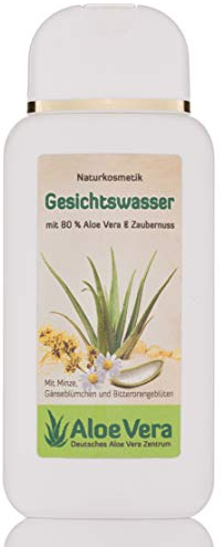 Aloe Vera Gesichtswasser, Naturkosmetik mit 80% Aloe Vera (1 x 200 ml)