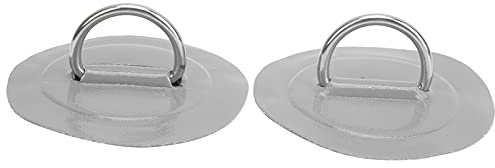 VGEBY 2-Teiliges Boot-D-Ring-Patch, Aufblasbares PVC-Kajakboot-D-Ring-Pad Feste Schnalle Aus PVC-Marine-Edelstahl(Grau) D Ring Schlauchboot