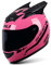 Integralhelm Motorradhelm Mit 2 Hörnern, DOT/ECE-Zugelassener Motorradhelm Eingebautes Sonnenvisier Damen Leichter Street Bike Moped Crash Touring Helm Für Jugend Herren Pink 4,M