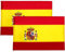 Bandera de España Pack de 2 Banderas de España,Bandera Balcón Resistente Impermeable Bandera con Escudo Bandera Española. (60X90)