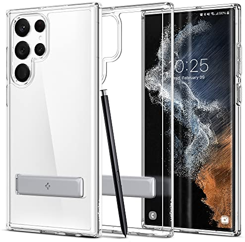 Spigen Ultra Hybrid S Hülle Kompatibel mit Samsung Galaxy S22 Ultra -Crystal Clear