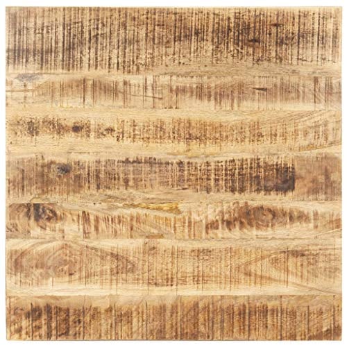 vidaXL Mangoholz Massiv Tischplatte Massivholzplatte Holzplatte Ersatztischplatte Holz Platte für Esstisch Esszimmertisch 15-16mm 80x80cm