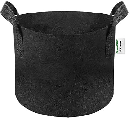 GrowPRO Stofftopf, 8 Liter - Pflanztopf aus atmungsaktivem Stoff für bessere Sauerstoffversorgung der Wurzeln