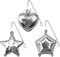 Jagowa 3PCS Tea Strainer Stainless Steel Tea Mesh Infuser Reusable Tea Filter Heart and Star Shape