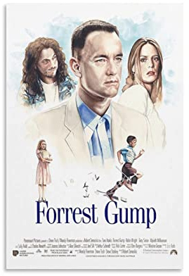 yydds Filmposter Forrest Gump auf Leinwand, Wandkunstdruck, ästhetische Raumdekoration, Malerei, Poster, Heimbüro, Dekoration, 30 x 45 cm