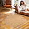 ENGLISH HOME Jute Teppich Rund, Boho und Ethno Look Teppich für Wohnzimmer, Schlafzimmer, Ankleidezimmer, im Flur oder Esszimmer, Dekorativer Juteteppich 90 cm, Ring, Natur