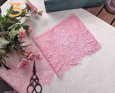 MELAM (3M/Menge) Französisch Spitzenbesatz Stickerei Wimpern Spitze DIY Zubehör Nadelarbeit Chantilly Spitze DIY Dessous Spitze