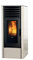 Generico Klover Stufa a Pellet Ad Aria Dea Eco Avorio 8 con Ventilazione - 6,8 kW