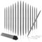 CIOUYAOS 15Pcs Metall Einziehbarer Kugelschreiber Schwarz, Aesthetic Hochwertiger Spicker Stift mit 15pcs Fine Point 1,0 Mm Minen, Edelstahl Schreibgeräte für Lehrer Schule Büro Hochzeit Geschenke