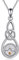 Vadmans Senf Samen Kette für Damen 925 Sterling Silber Unendlichkeit Berg Anhänger Halskette Glaube Schmuck Geschenke für Mädchen Frauen