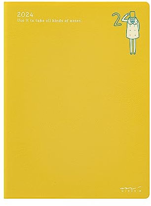 Midori Taschenkalender 22251006 Wochenkalender 2024 A6 Kleeblatt Muster Beginnt Januar 2024 (Onkel Muster (Monatlich))