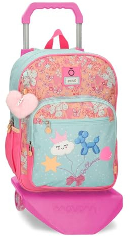 Enso Balloons Schulrucksack mit Trolley, mehrfarbig, 30 x 38 x 12 cm, Polyester, 13,68 l, bunt, Talla única, Schulrucksack mit Trolley