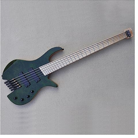 Guitare électrique sans tête Guitare Basse Électrique Sans Tête À 5 Cordes Avec Corps En Frêne, Manche En Érable, Micros/frettes Inclinés