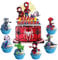 i-QiQi Children Spider Birthday Cake Toppers, 13 Pcs Friends Theme Party Cake Decorations, Boys and Girls Cake Toppers Party Supplies