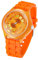 Taffstyle Armbanduhr Silikon Analog Quarz Uhr Farbige Sport Sportuhr Damen Elegant Farbige Damenuhr Bunte Frauenuhr Analoguhr Frauen Modern Orange
