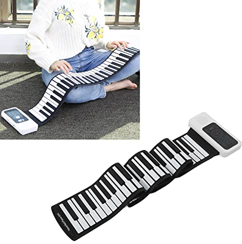 Tragbares Klappklavier, Aufrollbares Keyboard-Klavier Mit 88 Tasten, 125 X 16 X 1 Cm, Aufrollbares Silikon- Und ABS-Klavier Mit 88 Tasten, Faltbares Elektrisches Handklavier Mit Dickerer Tastatur Und
