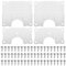 sourcing map 10 Set Hinge Repair Plate with Mounting Screws, Stainless Steel Hinge Repair Brackets for Fixing Cupboard Door Hinge Repair