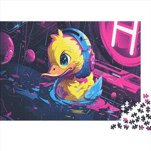 Puzzle 1000 Pieces, Adult Puzzle, Gelbe Ente DIY Tier Puzzle Cardboard Puzzle Game, Children EduKatzeional Game Toy Gift