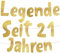 Lustige Banner, Glitzerbanner Legende Seit 21 Jahren, Partyzubehör zum 21. Geburtstag