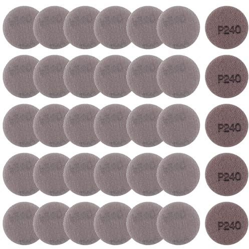 LEONTOOL 2 Inch Mesh Abrasive Mesh Sandpaper Hook and Loop Sanding Discs 240 Grit, Pack of 35 Dust Free Net Sandpaper Abrasives Pads Drywall Sander Sandpaper for Metal, Wood, Composites